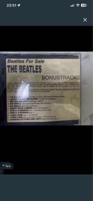 CD The Beatles For Sale Stereo