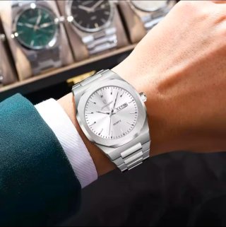 Reloj POEDAGAR Plata/Blanco Hombre