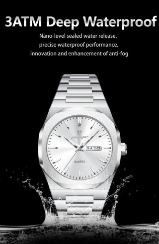 Reloj POEDAGAR Plata/Blanco Hombre