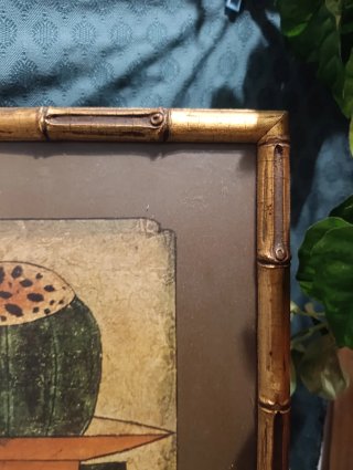 Cuadro coreano vintage marco bambú