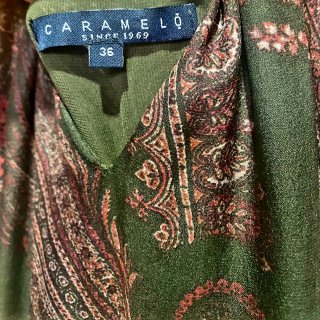 Vestido largo seda Caramelo Talla S