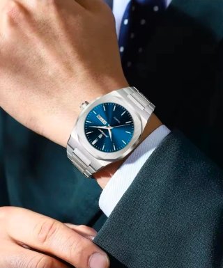Reloj POEDAGAR Hombre Azul y Plateado