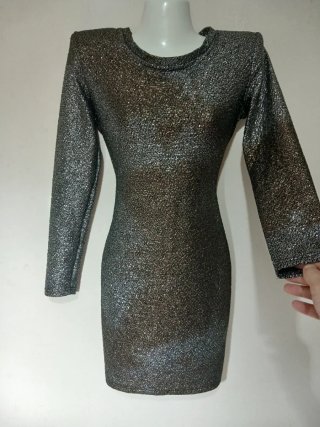 Vestito Primark M (38) glitter nero/argento