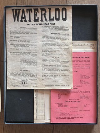 Avalon Hill Waterloo 1962 Juego de Guerra Napoleón