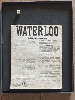 Avalon Hill Waterloo 1962 Juego de Guerra Napoleón