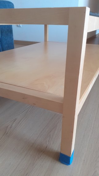 Mesa centro madera y cristal