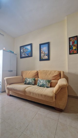Sofá 3 plazas tela beige