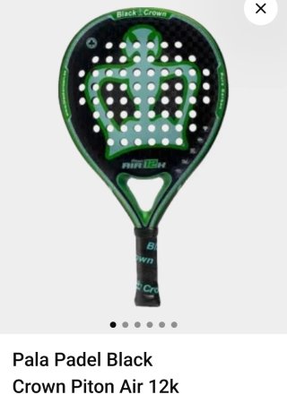 Pala Padel Black Crown Piton Air 12k