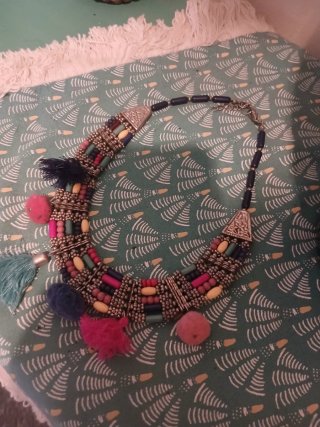 Collana vintage boho multicolore