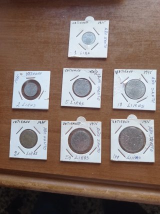 7 Monete Vaticano 1975 Lire