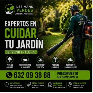 Tala de pinos, desbroces y mantenimiento de jardín