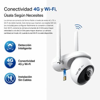 TAPO C665G 4K 8 Mpx Cámara 4G y WiFi 360 Exterior