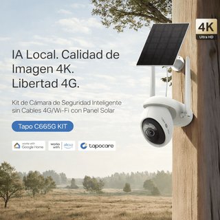 TAPO C665G 4K 8 Mpx Cámara 4G y WiFi 360 Exterior