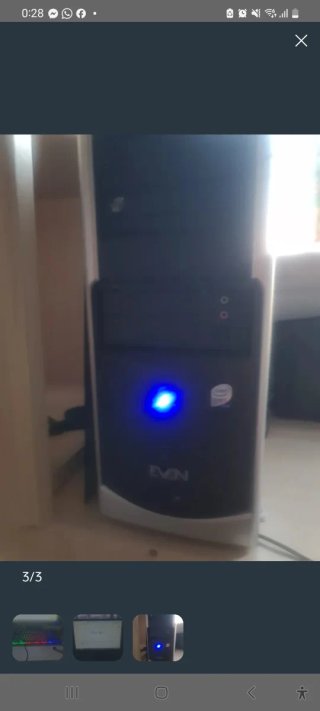 Computer EVIN Nero con Luce Blu