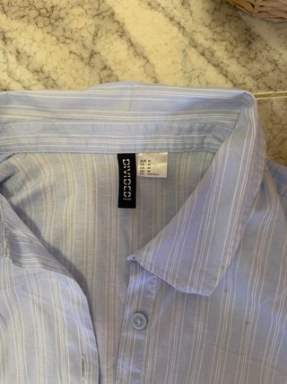 Camisa Rayas Azul y Blanco