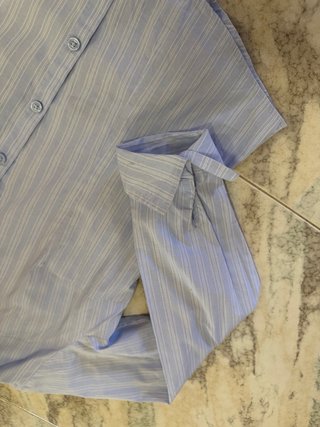 Camisa Rayas Azul y Blanco
