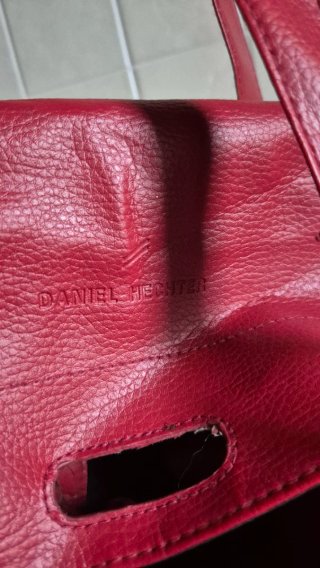 Borsa tote rossa in pelle