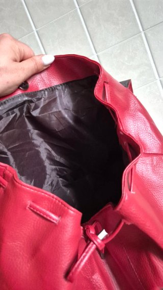 Borsa tote rossa in pelle