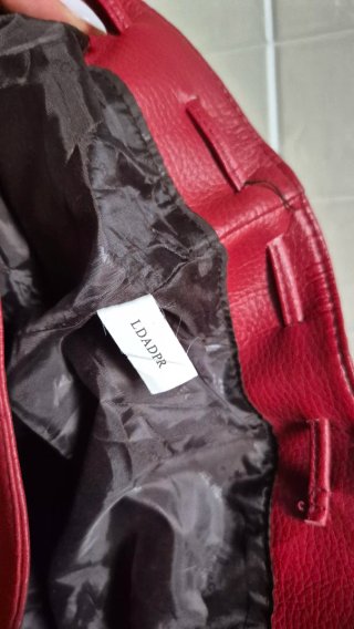 Borsa tote rossa in pelle