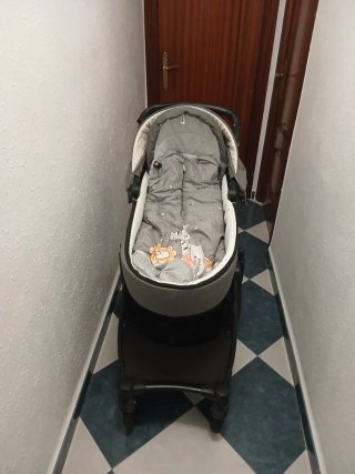 Carro de bebé gris