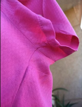 Blusa rosa fucsia bordada Talla M