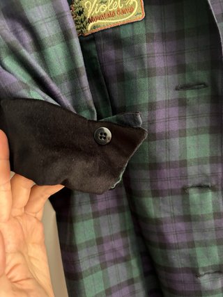 Camisa lolita Violet Fane cuadros verde y morado