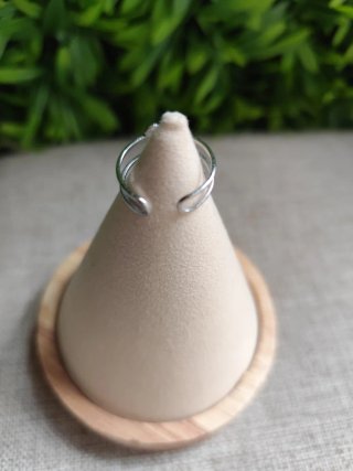 Anillo Corazón Acero Ajustable Azul