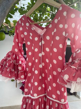 Traje Flamenca Niña Lunares coral De 8 a 11 años