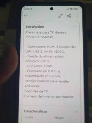 Placa Base Hisense H50A6140 LED TV