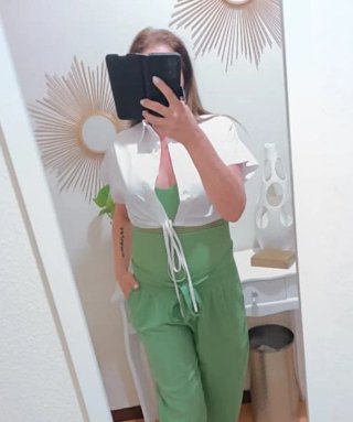 Camicia bianca donna corta manica 1/2