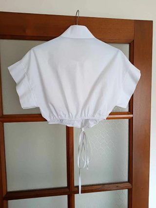 Camicia bianca donna corta manica 1/2