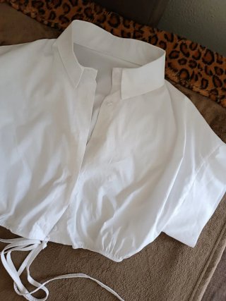 Camicia bianca donna corta manica 1/2