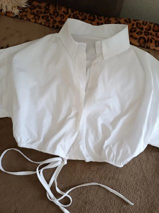 Camicia bianca donna corta manica 1/2