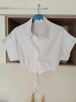Camicia bianca donna corta manica 1/2