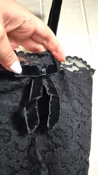 Top pizzo nero taglia m