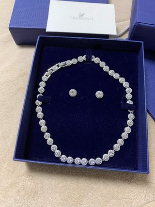 Conjunto Swarovski Angelic plateado