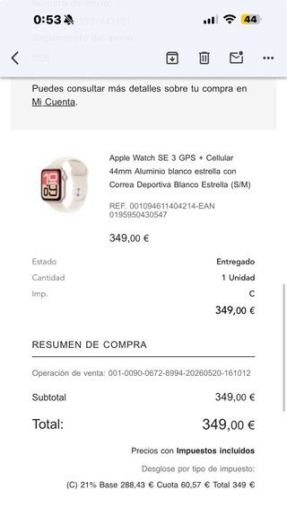 Apple Watch Argento/Bianco