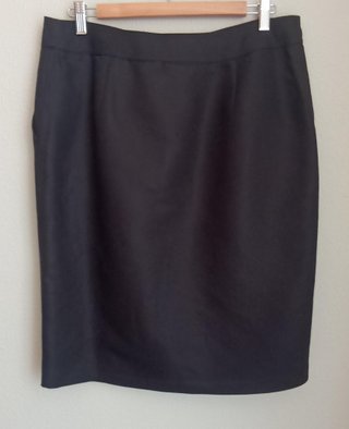 Falda Ralph Lauren Negra Botones