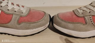 Zapatillas deportivas mujer grises y rosas