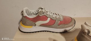 Zapatillas deportivas mujer grises y rosas