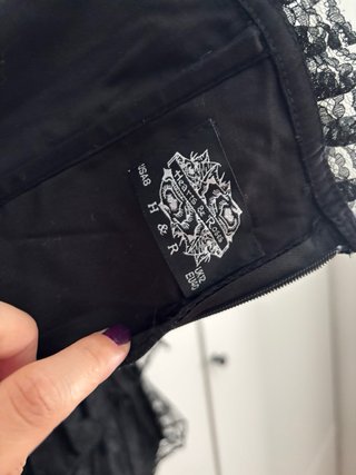 Vestido Corset Gótico Negro Encaje