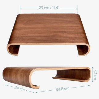 Soporte para monitores - Madera Nogal (29x24x7cm)
