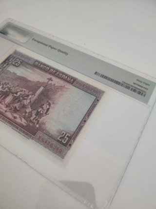 25 Pesetas España 1928 PMG 68 EPQ
