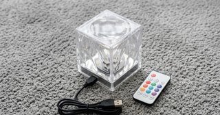 Lámpara LED Cubo de Cristal Efecto Agua Nueva