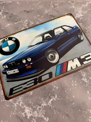 Placa cartel metalico BMW E30 M3