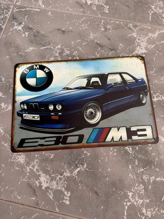 Placa cartel metalico BMW E30 M3