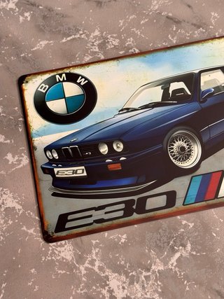 Placa cartel metalico BMW E30 M3