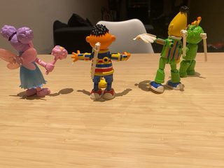 Muñecos Barrio Sésamo: Epi, Blas, Abby, Oscar