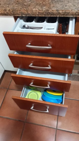 Muebles altos y bajos de cocina y encimera