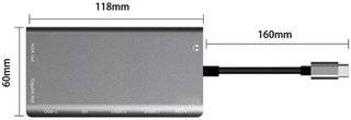 SIN ABRIR 8 en 1 Adaptador USB C/3.0 Hub con 4K